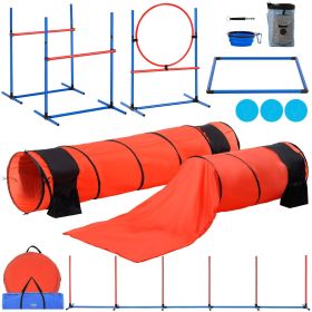 VEVOR Dog Agility Training Equipment 7 PCS Set Upgrade w/ Hurdles 2 Tunnels Ring VEVOR Dog Agility Training Equipment 7 PCS Set Upgrade w/ Hurdles 2 Tunnels Ring